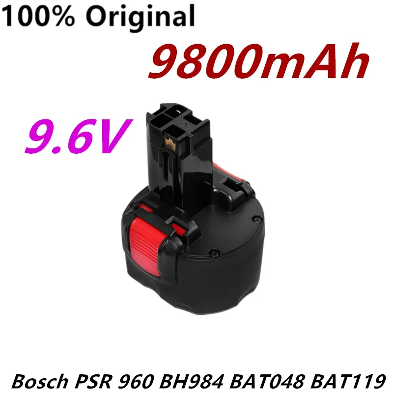 2020 BAT048 9.6V 9800mAh Ni-CD Rechargeable Battery Power Tools Battery for Bosch PSR 960 BH984 BAT048 BAT119