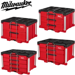 Milwaukee-Caja de Herramientas de almacenamiento, embalaje apilable de gran capacidad, 48-22-8442, 48-22-8443, 48-22-8444, 48-22-8447