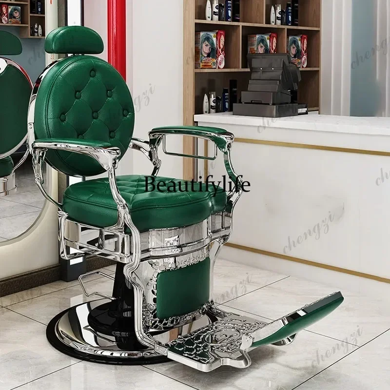 M138 Specialty Swivel Barber Chair With Backrest Vintage Luxury Unique Barber Chair Modern Aesthetic Chaise Coiffeuse Salon Furn