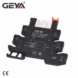 1PCS GEYA 6.2mm Slim Relay Module 41F Integrated PCB Mount Power Relay 12VACDC 24VACDC 48VACDC 110VAC 230VAC