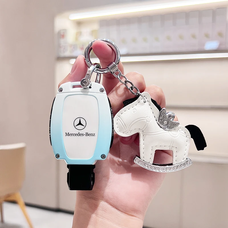 Car Zinc Alloy Key Case Bag Metal Key Shell For Mercedes Benz A B C E G S V Class GLB GLC GLE GLK Vito Sprinter AMG SLK Viano ML