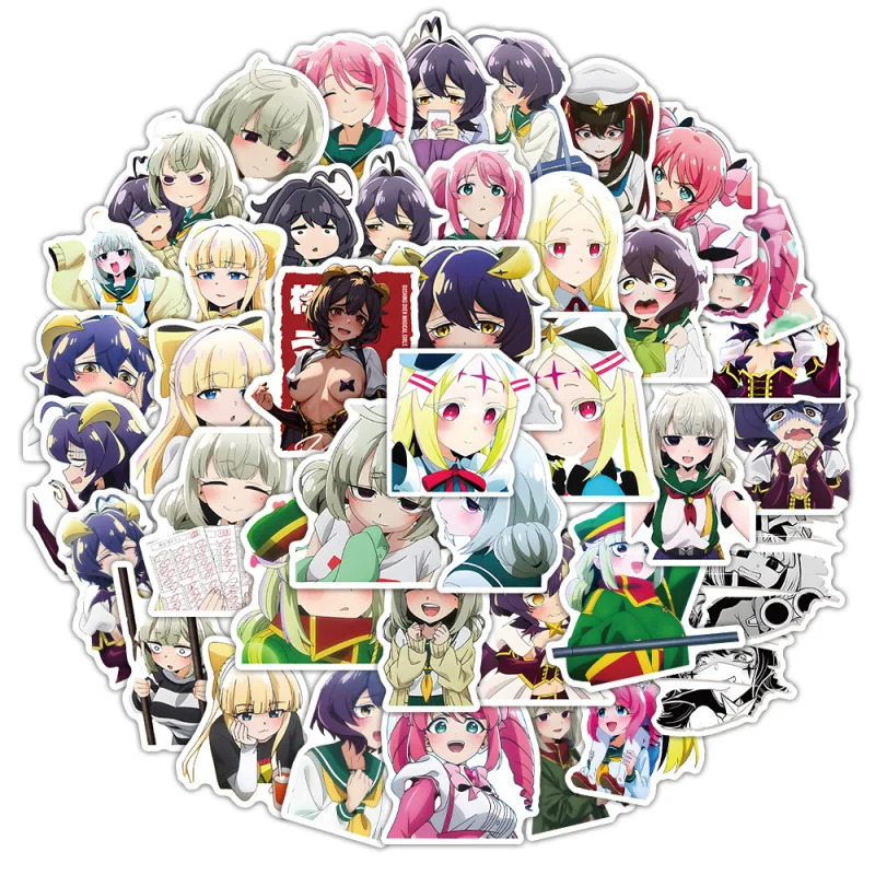 

10/25/50Pcs Anime Gushing Over Magical Girls Stickers Graffiti Waterproof Cartoon Sticker