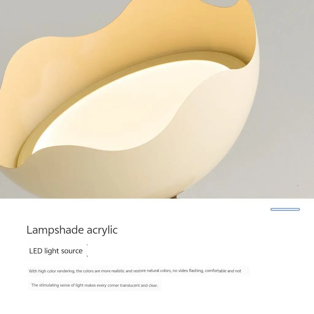 クリエイティブな木製スタイルの卵殻天井ランプ、フレンチクリームスタイルの寝室ランプ、新しいデザイナーヴィンテージルームランプ