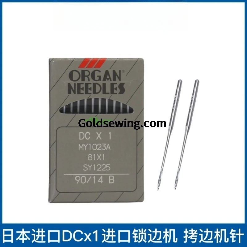 100PCS Dcx1 Dc*1 Dc1 Needle Japanese Organ Needles Sewing Machine Needle Authentic Overlock Wrapping Dcx1 10BOX 65/9 70/10 75/11