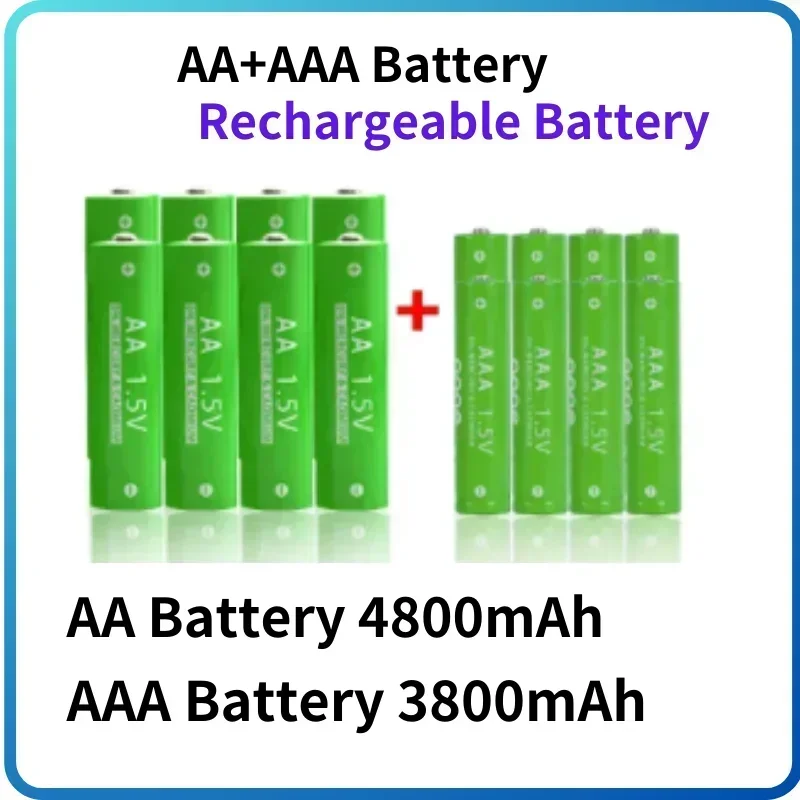 1.5V AA 4800mAh 1.5 V AAA 3800 MAh Rechageable Battery Battery + Free Shipping Battery for Clocks Mice Computers Toys So On 1.5V