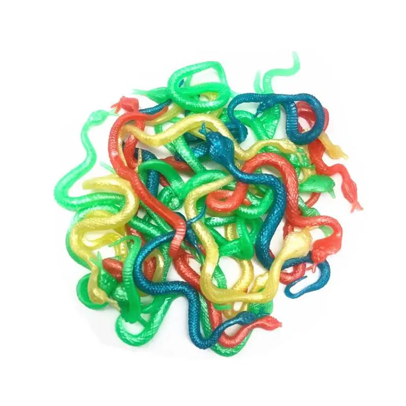 

30Pcs Stretchy Snakes Colorful Fake Snakes Colorful Stretchy Snakes Realistic Soft Rubber Fake Snake Easter Egg Goodie Bags Toys