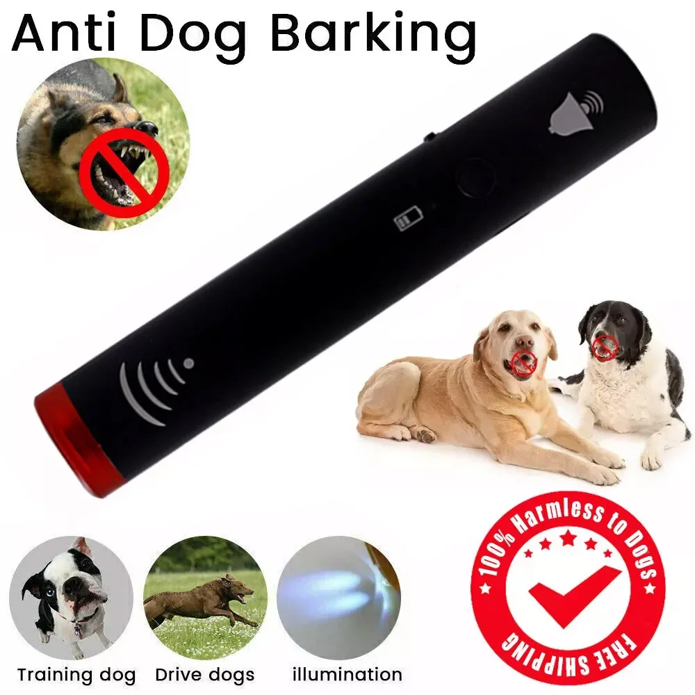 Pet Dog Anti Barking Repeller LED Ultrasonic Control Device Stop Bark Training