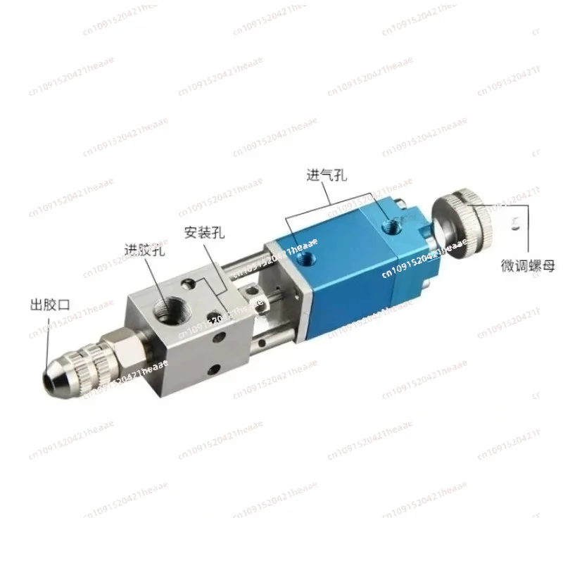 Suitable for 0.001ml H-21B Pneumatic Precision Thimble Dispensing Valve UV Glue Dispenser Valve