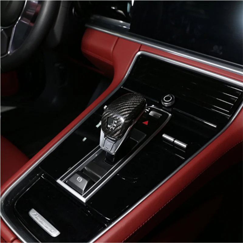 For Porsche Panamera genuine carbon fiber central control gear shift knob decorative upgrade modification17-25