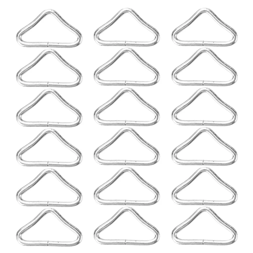 35Pcs Adjustable Trampoline Triangle Buckle Pack Sturdy Iron Triangle Rings for Trampoline Repair Bungee Bed Connection Physical
