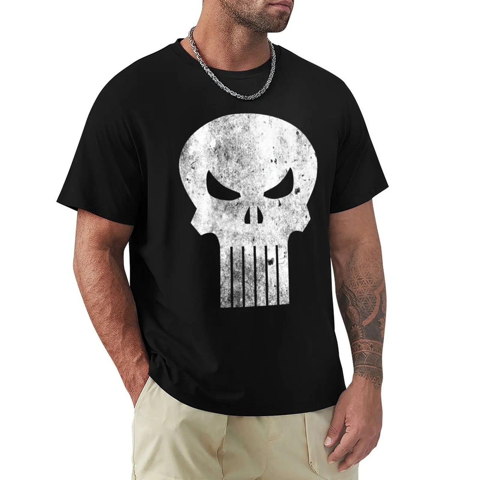 

The Classic Retro Skull Logo T-Shirt anime stuff blanks Aesthetic clothing anime shirts men