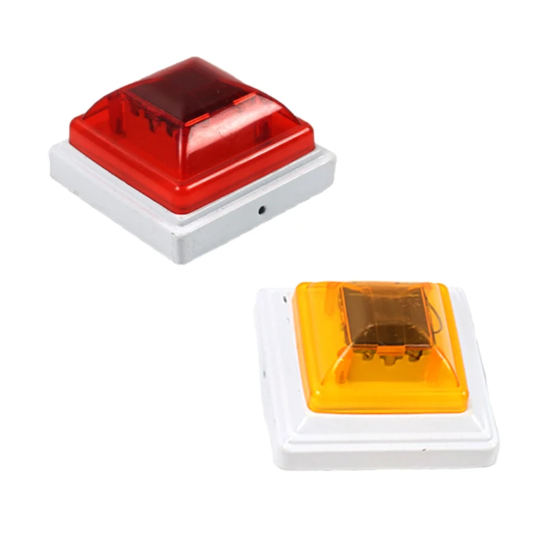 2Pcs LED Solar Strobe Warning Lamp Rechargeable Solar Night Driving Traffic Safety Caution Light Chip Control Auto Accessories