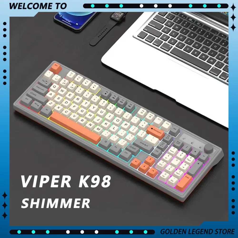 Viper K98 Game Mechanical Keyboard Wireless 2.4G Dual-mode E-sports Connection98-key Customized Products For Gaming Accessories