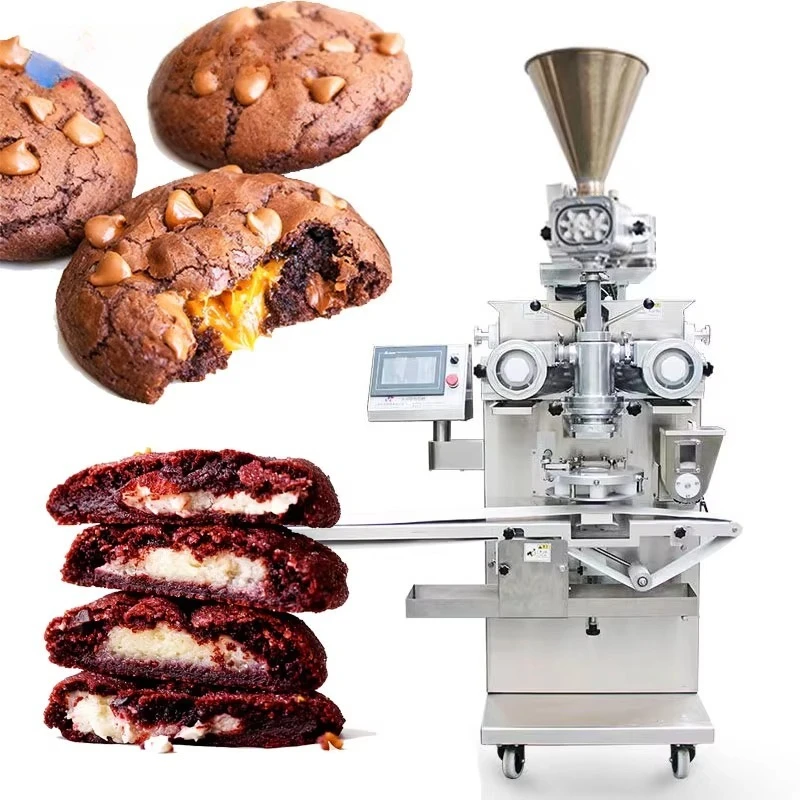 High Efficiency Commercial Automatic Stuffed Cookie Making Machine, Custom High Capacity Bakery Manufacturing Equipment