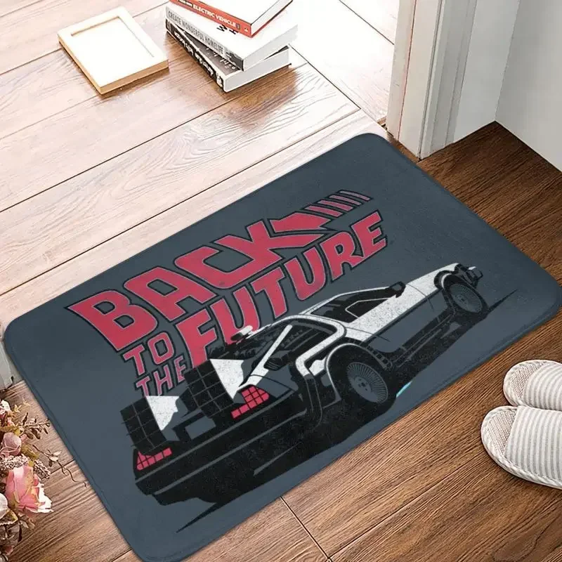 Vintage Back To The Future Doormat Non-Slip Kitchen Bath Mat Garden Garage Floor Door Entrance Carpet Rug 40X60cm