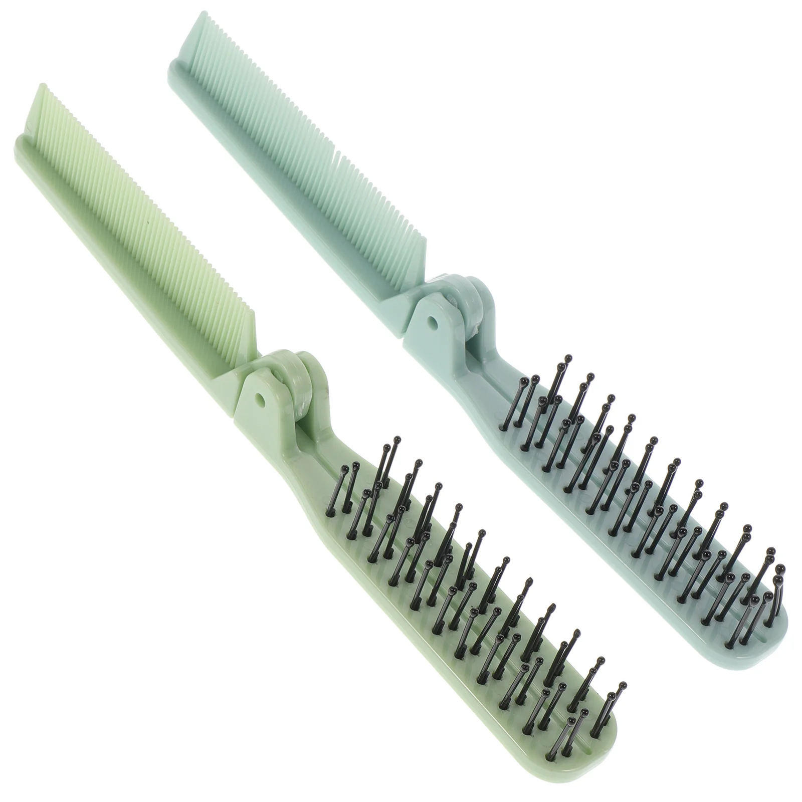 

2 шт. складная расческа для завивки, прочный дизайн с широкими зубьями, портативный инструмент для укладки для женщин и девочек, использование в салоне, разные цвета