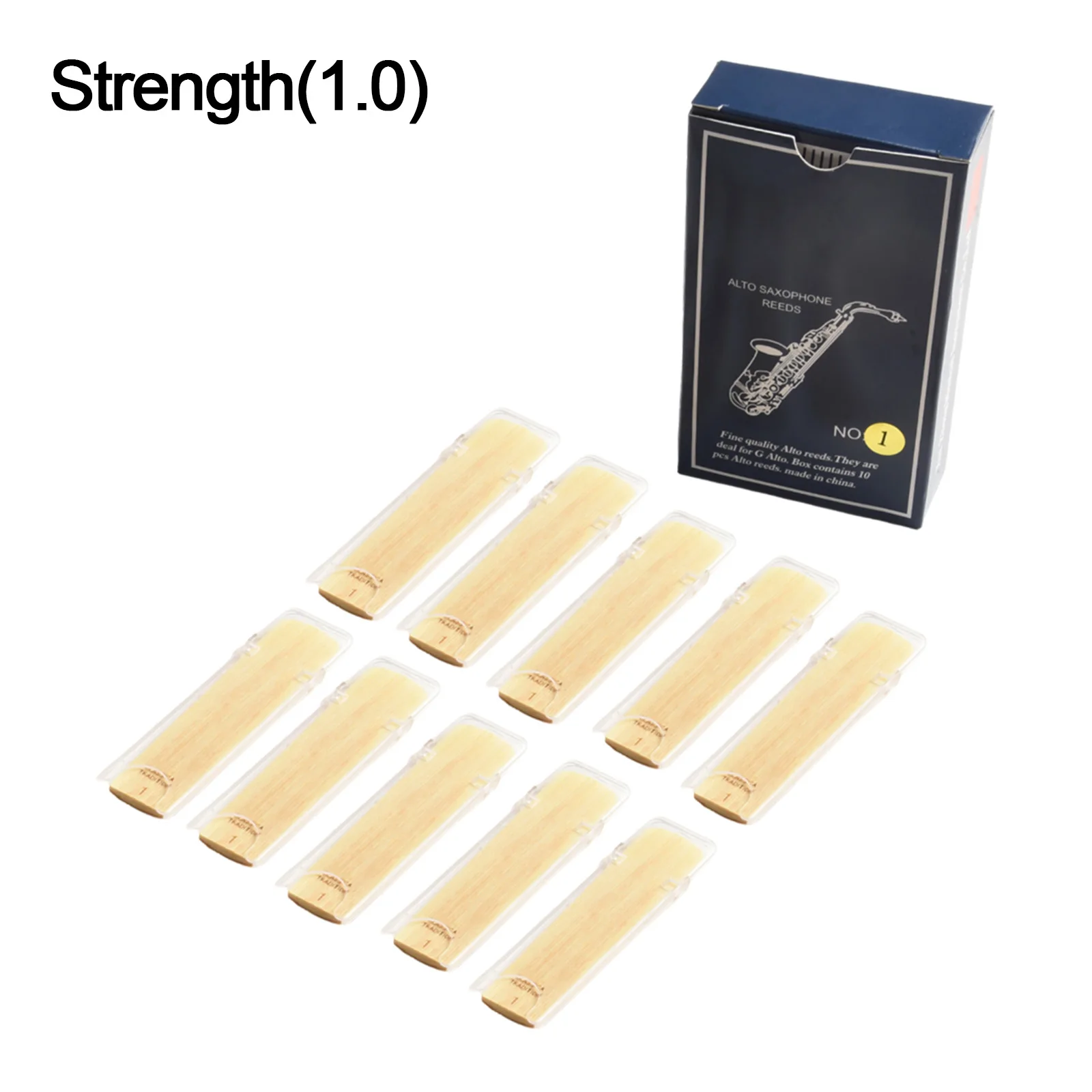 10PCS Alto Saxophone Reeds Full Size Strength 1.0 1.5 2.0 2.5 3.0 3.5 Clarinet Reed Woodwind- Accessories
