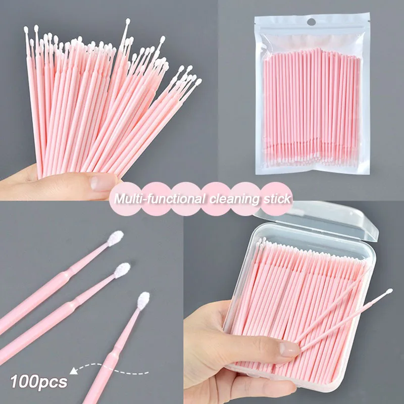 50/100 pçs escovas de cílios sobrancelha pente microbrush para cílios spoolie extensões de cílios spoolie escova hzs25