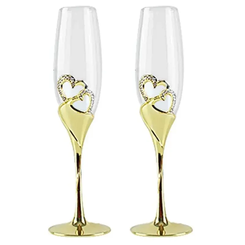 

24-Hour Delivery European Crystal Golden Goblets Champagne Glasses Perfect For Weddings And Parties