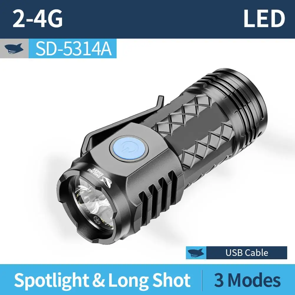 Flash Super Power Flashlight Flashlight Strong Light Rechargeable Super Bright Portable For Cycling Fishing Camping Z8A2