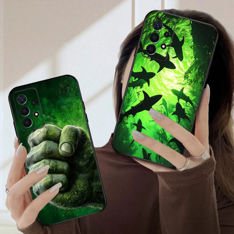 

A cute green fist For Samsung A03 Core A04 05 06 12 14 15 16 22 23 Galaxy 25 26 4G 34 35 52 53 56 71 73 90 5G soft phone case