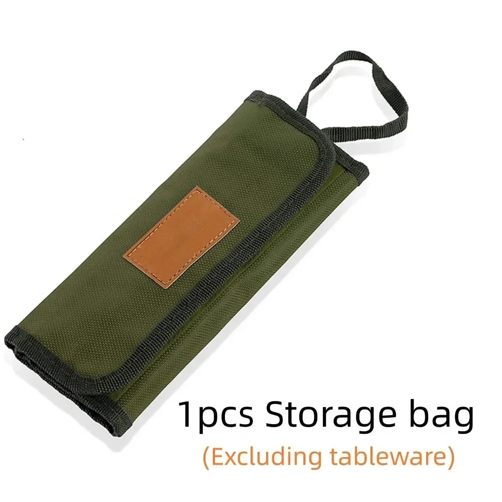 Tragbare Rollbare Aufbewahrungstasche für Outdoor-Camping, Besteck-Aufbewahrungstasche, Wasserfester Koffer für Gabeln, Löffel, Essstäbchen – Detail 6