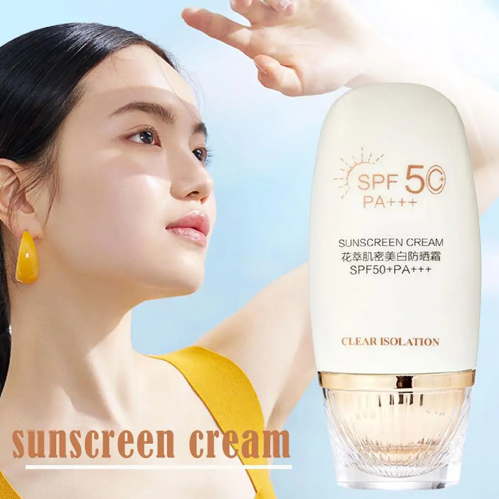 

Whitening Sunscreen Cream SPF50 PA+++ 50ml Lightweight UV Protection Brightening Waterproof Face & Body Cream‌