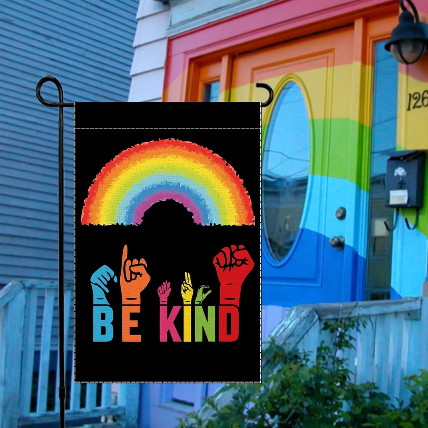 Rainbow Pride Garden Flag Be Kind Small Flags for Outside, 12x18 Inch LGBTQ Parade Gay Pride Lesbian Transgender Bisexual Do MMZ - view 6