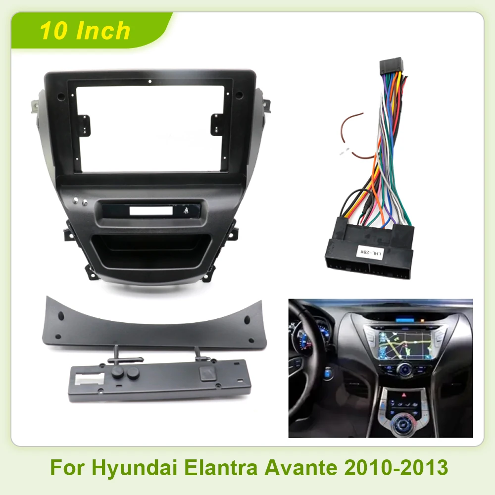 10 Inch For Hyundai Elantra Avante 2010-2013 2DIN Car Frame Fascia Adapter Android Radio Dash Fitting Panel Kitr