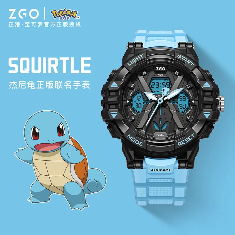 Pokémon Squirtle Charizard Mechanical Watch Electronic Watches Anime Cool Multifunctional Waterproof Luminous Wristwatch Gifts