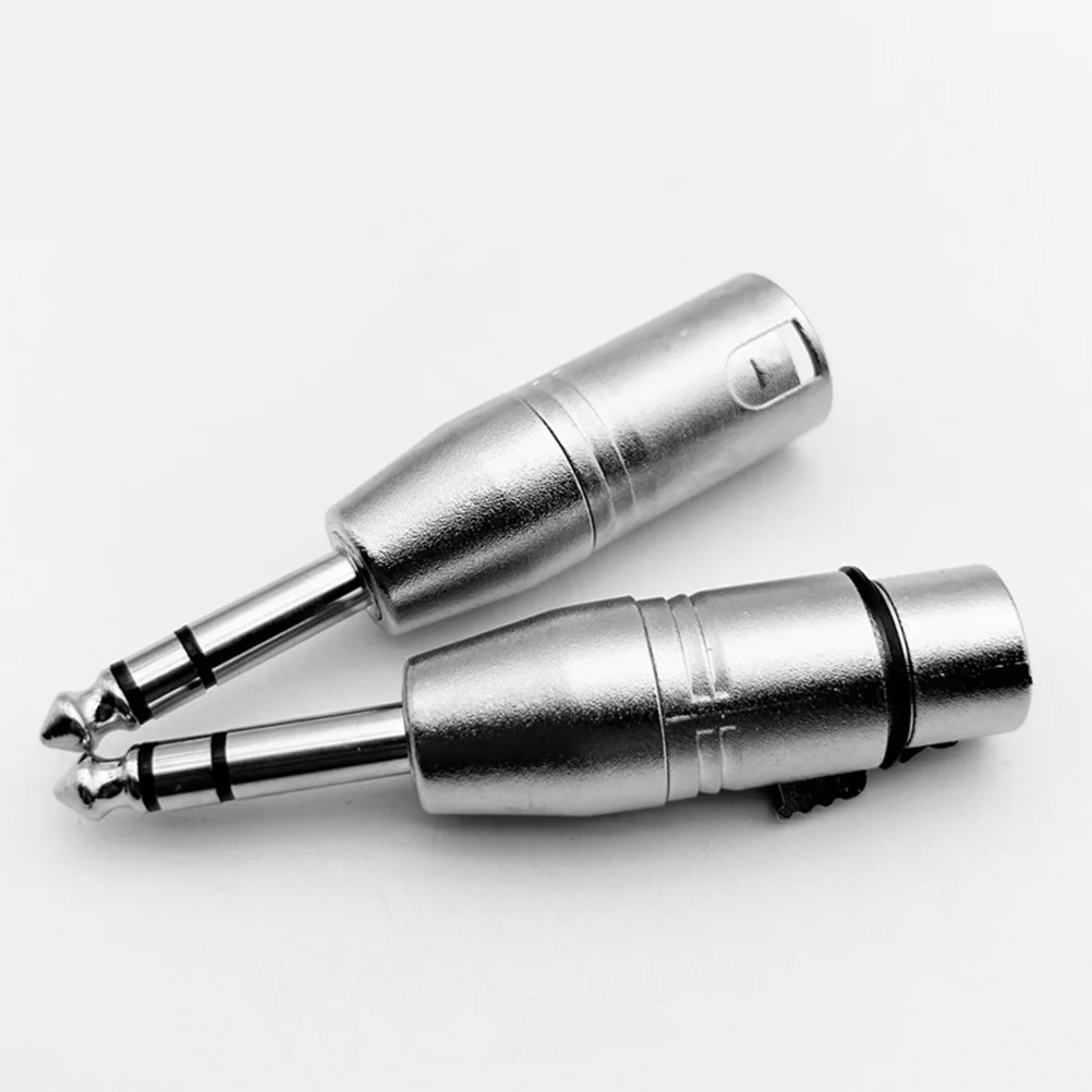 

2Pcs Audio Adapter Trs to Xlr Female Connector 6.5mm Plug for Mixers Microphones Amplifiers Professional Sound Transmission
