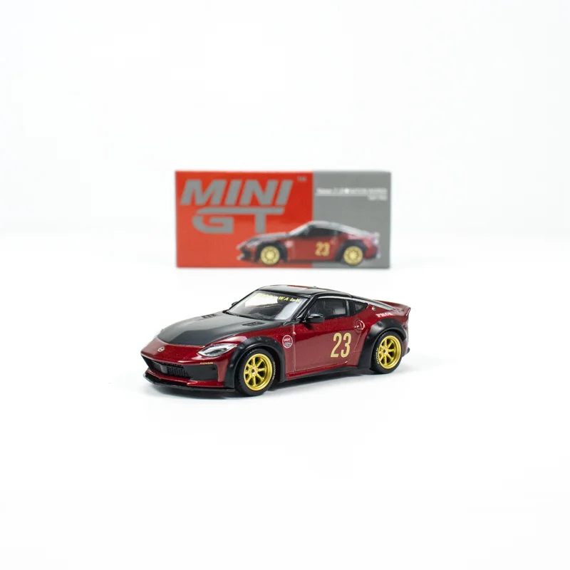 Mini GT 1/64 Nissan Z LB nation works Gem Red CLDC CarBook V3 MAGAZINE EDITION Minigt 737 Die-cast Alloy Car model Collection