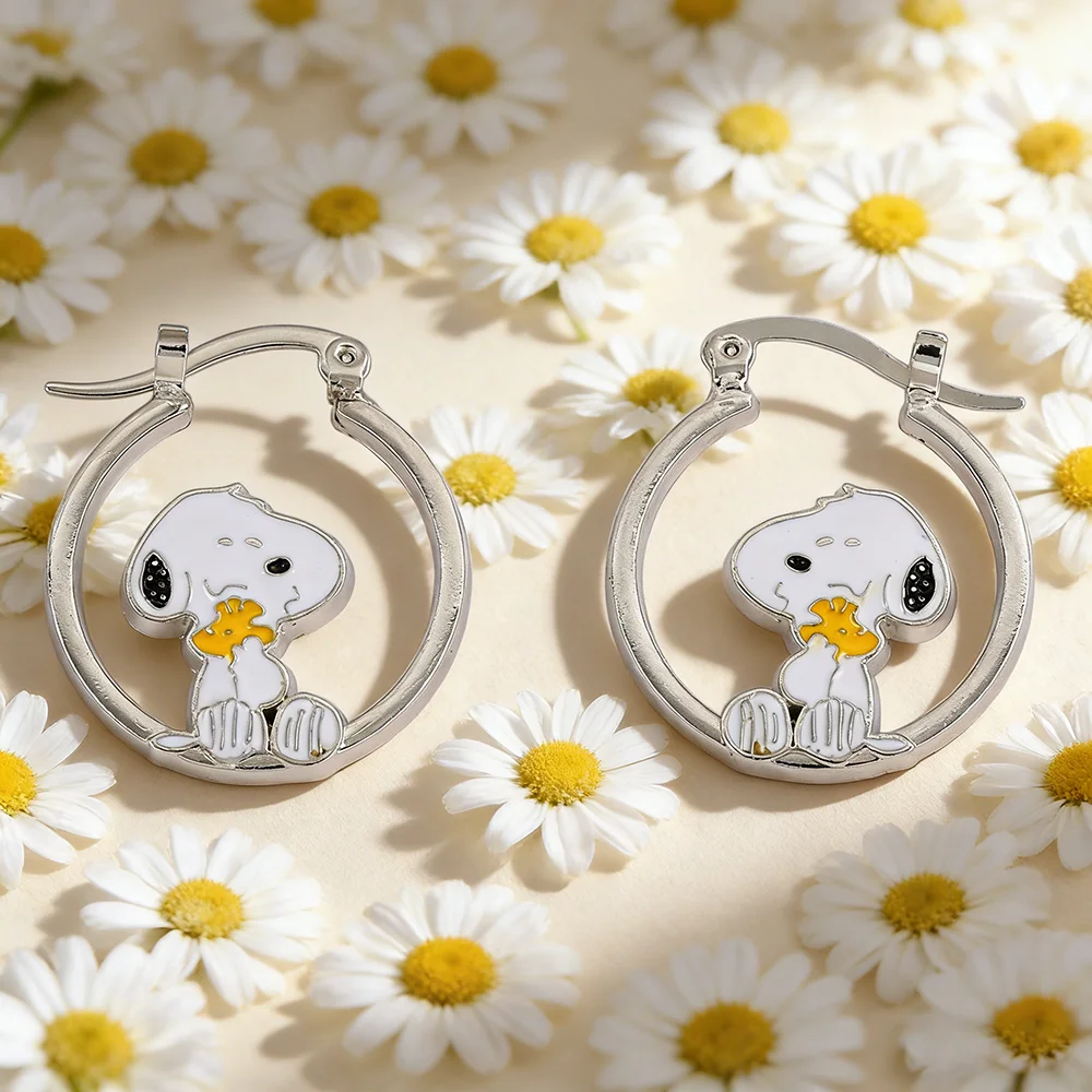 Boucles d'oreilles Snoopy Hugg - Hoop Earrings avis et prix