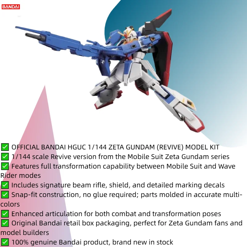 【IN STOCK】Bandai HGUC 1/144 MS - огляд і ціна Model Kit Zeta Gundam