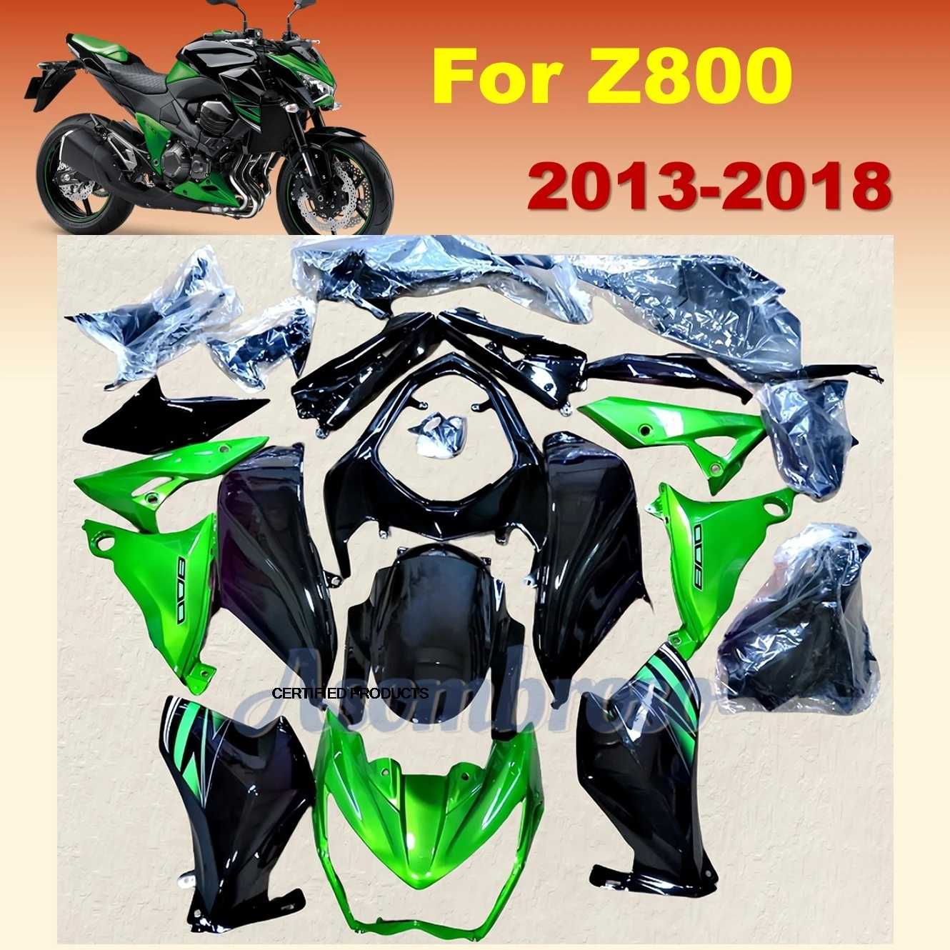 New Fairing kit fit For Z800 2013 2014 2015 2016 13 14 15 16 Sports street bike Bodyframe Refitting bodywork fairings