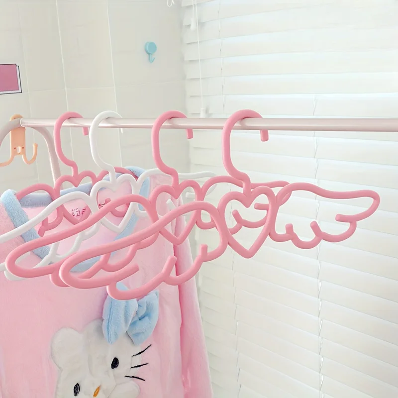 10/20 Pieces of Love Wings Clothes Hanger, Wardrobe Hanger, Cute Wardrobe Storage, Home Girl Wardrobe Organizer