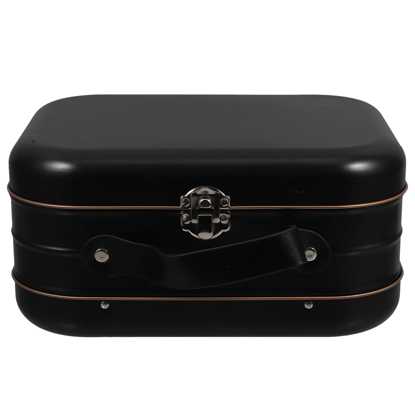 

Portable Gift Box Item Container with Lid Tinplate Boxes Desktop Storage Keepsake