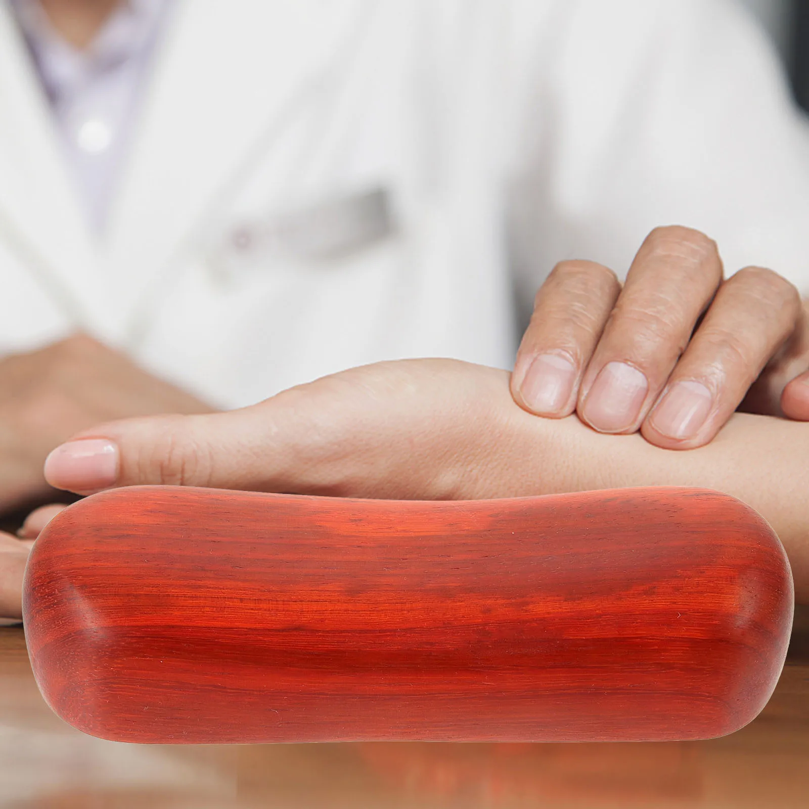 

Red Sandalwood Pulse Pillow Multi-Function Wrist Wood Pillow For Hospital Clinic Tcm Diagnosis Portable Professional Cushion
