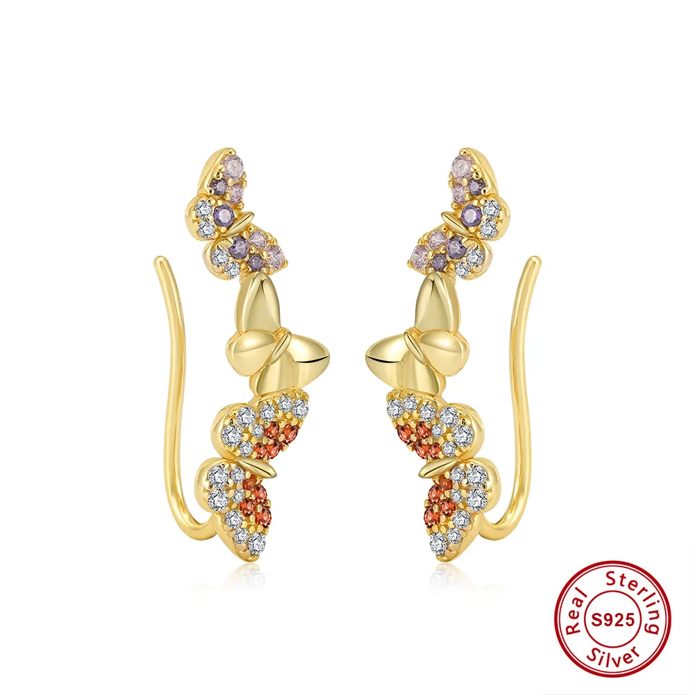

Женские серьги-гвоздики из серебра 925 пробы, в форме бабочки