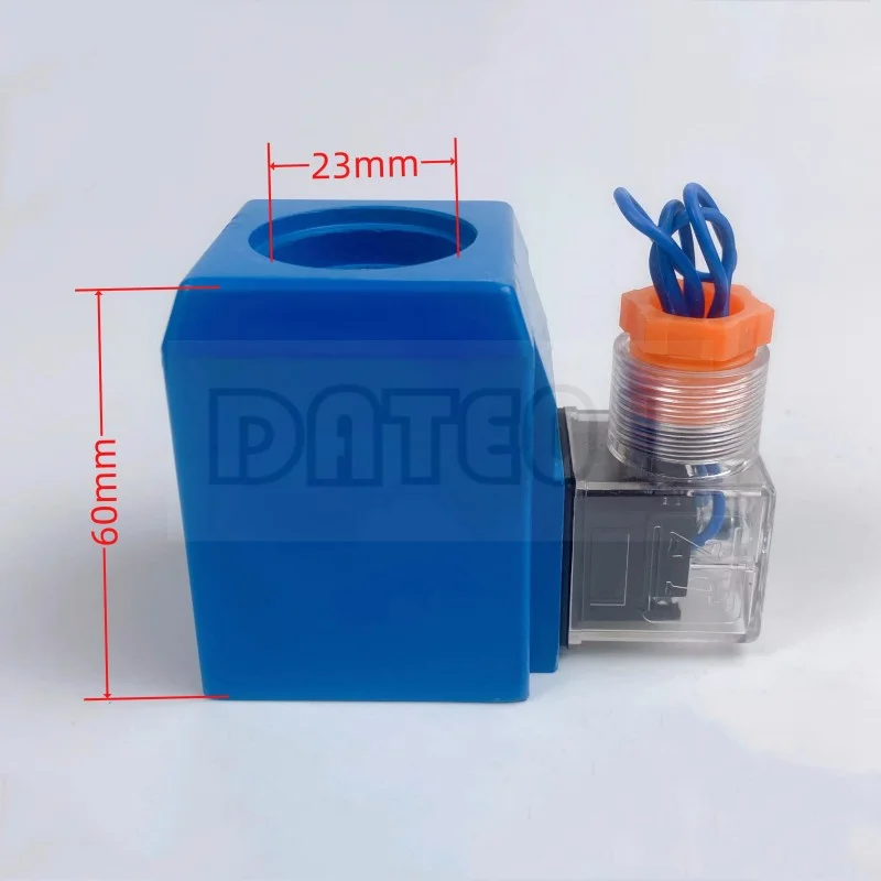 

Reversing Valve Solenoid Valve Coil Inner Hole 23mm Long Height 60mm Blue Three Insert AC220V DC24V AC110V