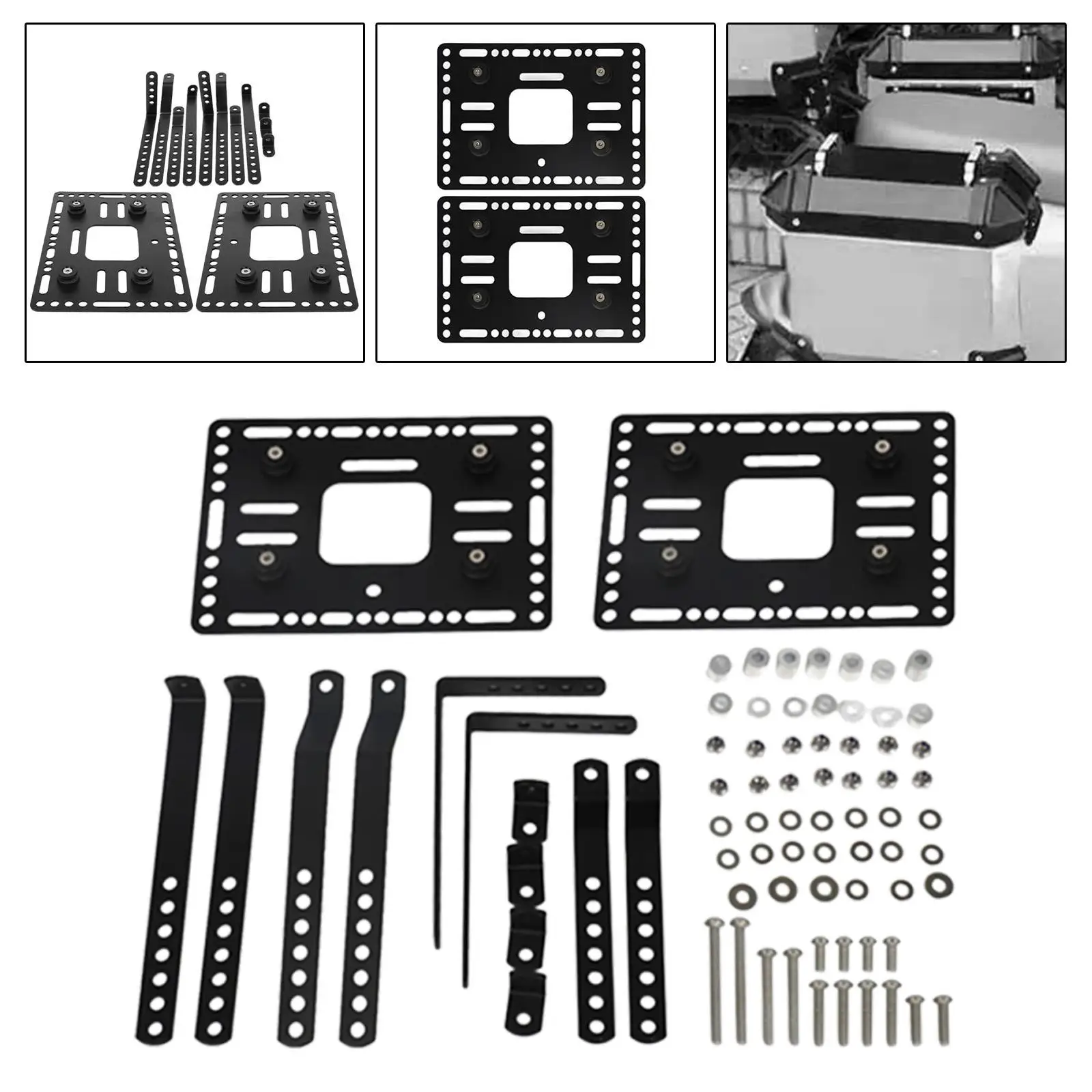 

Mounting Bracket Kit Support Bar for Motorcycle Side Case Cargo Carrier Hardware