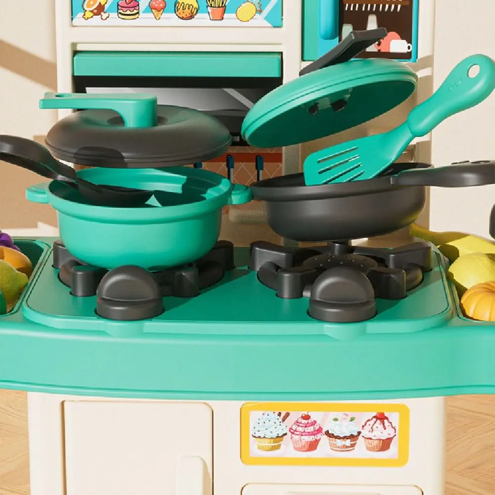 Simulation créative cuisine jouer coloré bricolage semblant cuisson éducatif réutilisable service à thé de l'après-midi cadeaux pour enfants