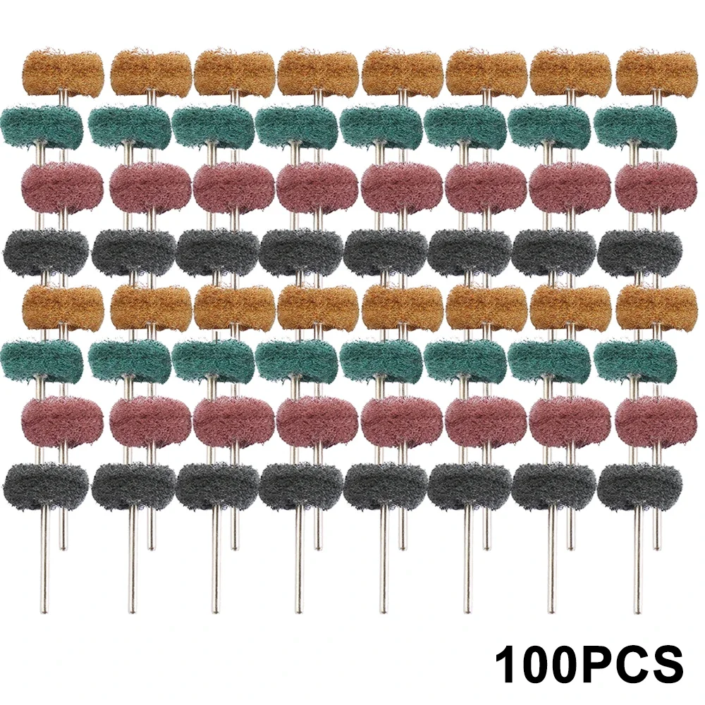 

50/100pcs Buffing Wheel Rotary Drill Abrasive Brush Rotary Accessories Watch Jewelry Polish Buffer Kit
