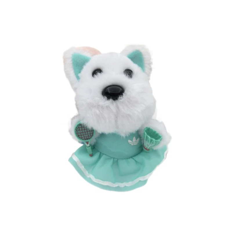 1Pc リトルウエストハイランド犬ぬいぐるみ漫画キーホルダーペンダント