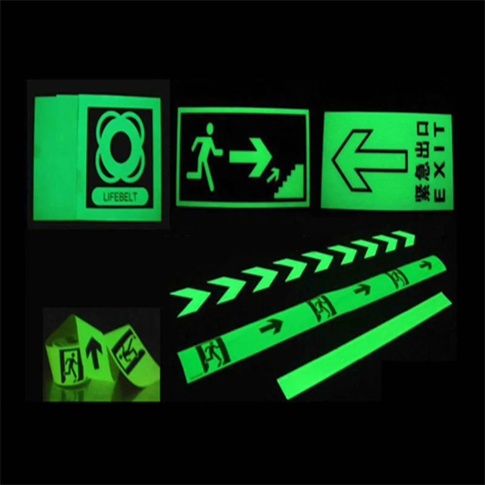 Luminous Tape Fluorescent Glow In Dark Wall Decorative Self Adhesive Sticker Storage Stair Anti-Slip Sticker Home Decor