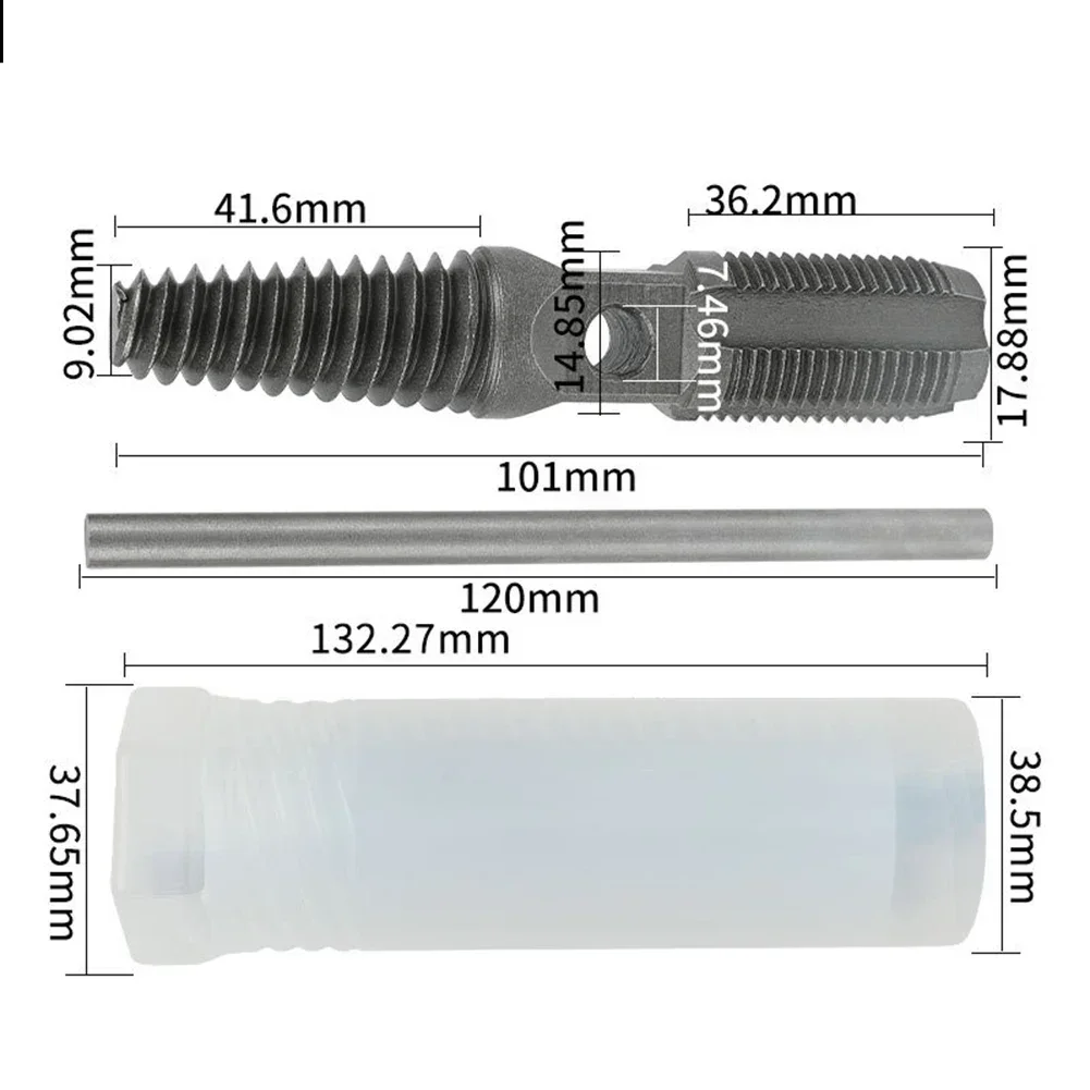 Imagem -05 - Polegada Cabeça Dupla Rosqueada Extrator de Tubulação de Água Brocas Parafuso Remoção Reparador Tubo de Água Danificado Parafusos Extrator 1