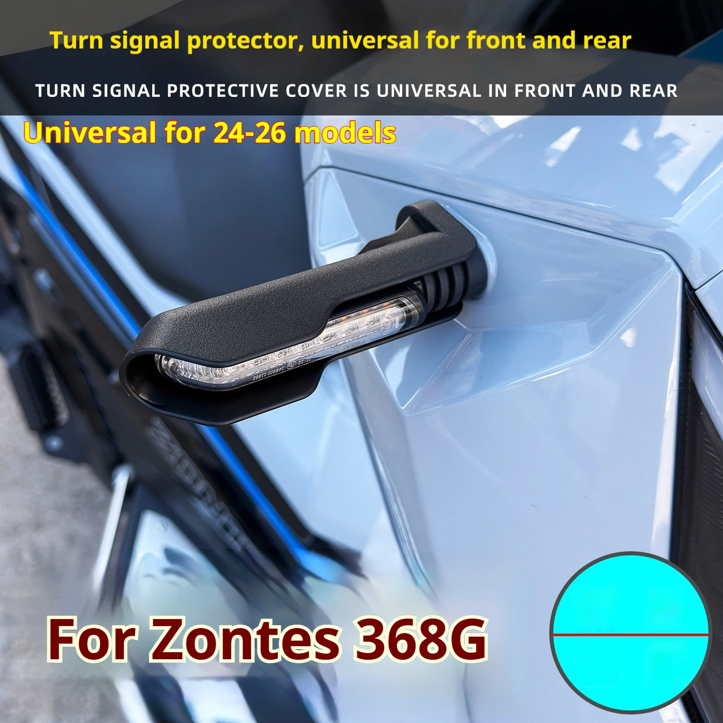 Front Rear Turn Signal Protective Cover Left Right Indicator Light Guard Mod Parts For ZONTES 368G ZT368T-G Maxi Scooter Anti-Sc