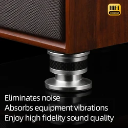 ATAUDIO 4PCS HiFi Speaker Spike Isolation Stands Carbon Fiber Aluminum Alloy Damping Metal Foot Pad Adjustable Cone Speaker feet
