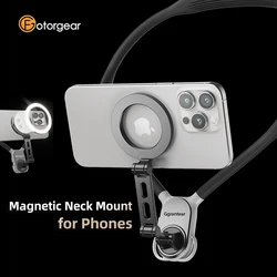 Fotorgear Magnetic Neck Holder Mount Necklace MagSafe Phone Holder for Smartphones Iphone 13 14 15 Android Sumsung Accessory