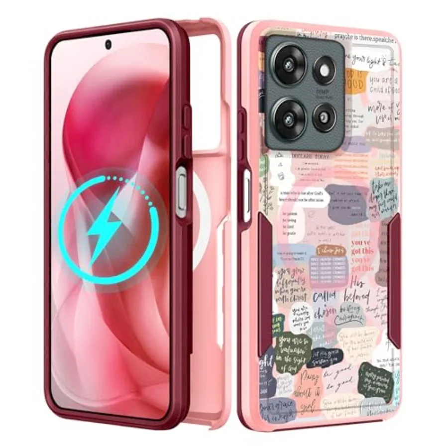 

for Moto G 2025 Case Women - Compatible with MagSafe Cute Girls Magnetic Protective Phone Cover Girly Kawaii Unique Pretty Heav